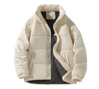 Doudoune Fine Homme Blouson De Marque Manteau Chaud, Vestes sans Capuche Matelassé en Coton Outdoor Manteau Doudoune Homme Thermiques Résistante À l'eau Coupe-Vent Décontractés Confortables