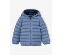 Doudoune garçon légère à capuche bleu grisé 5A