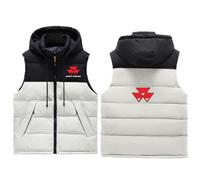 Doudoune Gilet Sans Manches Homme MAS-SEY FER-GUSON, Hiver Veste Chaude, Loisirs Outdoor Slim Fit Sélection de Modèles, Gilet(White,4XL)