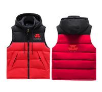 Doudoune Gilet Sans Manches Homme MAS-SEY FER-GUSON, Hiver Veste Chaude, Loisirs Outdoor Slim Fit Sélection de Modèles, Gilet(Red,L)