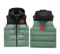 Doudoune Gilet Sans Manches Homme MAS-SEY FER-GUSON, Hiver Veste Chaude, Loisirs Outdoor Slim Fit Sélection de Modèles, Gilet(Green,M)