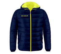 Doudoune - Givova - Olanda - Bleu navy/amarillo fluo - 100% polyester - Homme adulte S