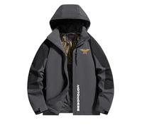 Doudoune Hiver Homme Moto M.or.ini, Léger Compressible Vestes, résistant au froid pour la saison Automne-hiver, coat(Dark Grey,L)