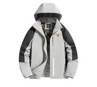 Doudoune Hiver Homme Moto M.or.ini, Léger Compressible Vestes, résistant au froid pour la saison Automne-hiver, vent(Light Grey,S)
