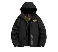 Doudoune Hiver Homme Moto M.or.ini, Léger Compressible Vestes, résistant au froid pour la saison Automne-hiver, Hiver(Black,3XL)
