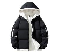 Doudoune Hiver Homme Veste a Capuche Blouson Hiver, Manteau Extérieur Intérieur Décontractés Hommes Doudoune Section Courte Épaissie À Capuche Respirante Thermiques Au Jour Le Jour