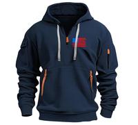 Doudoune Homme avec Capuche Grande Taille Veste Polaire Chaude Torsadé Chic Militaire Survetement Hoodies Mode Grosse Vent Coton Tres Sherpa Hoodies Sweat Noir Homme 3XL