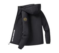 Doudoune Homme B. S. A, Veste pour homme-Veste demi-saison, pour l'extérieur, automne hiver, jours froids et pluvieux, Hiver(Black,4XL)