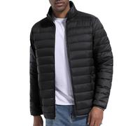 Doudoune Homme Bouffant Blouson Léger Hommes Hiver Chaud Manteau épais Veste Moto épaissir Chaud Slim Manteau sans Capuche Hiver Veste Matelassée Zipper Basique Jacket Couleur Unie Bon Marché