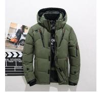 Doudoune homme Doudoune épaisse chaude à capuche en duvet de canard blanc manteau homme de haute qualité parka d'hiver pour hommes M