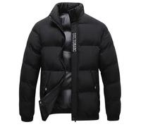 Doudoune Homme Duvet Blouson De Marque Blouson Chaud, Manteau Courtes sans Capuche Zipper Coupe Ajustée Doudoune Homme Matelassée Basique Couleur Unie Blousons Épais Épaissir Coupe-Vent Casual
