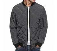 Doudoune Homme Duvet Veste De Travail Parka Hiver, Puffer Homme Thermiques Résistante À l'eau Coupe-Vent Doudoune Matelassé en Coton sans Capuche Décontractés Confortables D'extérieur