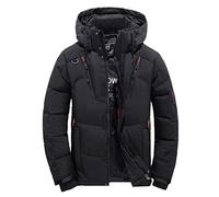 Doudoune Homme Grande Taille À Capuche Hiver Manteau Blouson Et avec Capuche avec Poches d'hiver Thermique Zippée Veste Jott