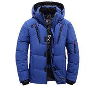 Doudoune Homme Grande Taille À Capuche Hiver Manteau Blouson Et avec Capuche avec Poches d'hiver Thermique Zippée Veste Jott