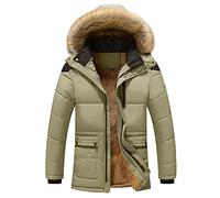 Doudoune Homme Grande Taille Veste a Capuche Blouson Hiver Chaud, Puffer Homme Thermiques Résistante À l'eau Coupe-Vent Doudoune Matelassé en Coton À Capuche Décontractés Confortables D'extérieur