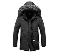 Doudoune Homme Hiver Chaud Veste a Capuche Blouson Hiver, Puffer Homme Thermiques Résistante À l'eau Coupe-Vent Doudoune Matelassé en Coton À Capuche Décontractés Confortables D'extérieur