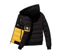 Doudoune Homme Hiver Chaud Veste a Capuche Veste Hiver Chaude, Puffer Hommes Thermiques Épaissie Au Jour Le Jour Doudoune Section Courte À Capuche Respirante Extérieur Intérieur Décontractés