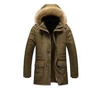 Doudoune Homme Hiver Chaud Veste Mi Saison Manteau Hiver Chaud, Blousons Décontractés Confortables Homme Puffer À Capuche Matelassé en Coton Extérieur Parka Thermiques Résistante À l'eau Coupe-Vent