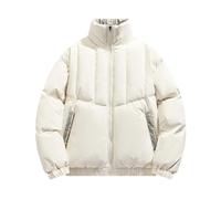 Doudoune Homme Hiver Veste De Travail Veste Hiver Chaude, Doudoune Homme Casual Coupe-Vent Épais Épaissir Manteau sans Capuche Blousons Matelassée Zipper Basique Jacket Coupe Ajustée Couleur Unie