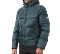 Doudoune Homme JOTT Java - Bleu Canard - Col à Capuche - Matelassée et Garnie de Plumes et Duvet XXXL