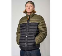 Doudoune Homme KAPORAL BORA noire et kaki - coupe regular, col montant, fermeture zippée et boutonnée M