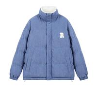 Doudoune Homme Longue Blouson Matelassé Blouson Hiver Chaud, Doudoune Homme Casual Coupe-Vent Épais Épaissir Manteau sans Capuche Blousons Matelassée Zipper Basique Jacket Coupe Ajustée Couleur Unie