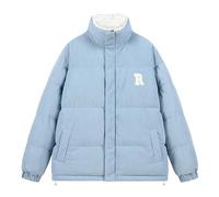 Doudoune Homme Longue Blouson Matelassé Blouson Hiver Chaud, Doudoune Homme Casual Coupe-Vent Épais Épaissir Manteau sans Capuche Blousons Matelassée Zipper Basique Jacket Coupe Ajustée Couleur Unie