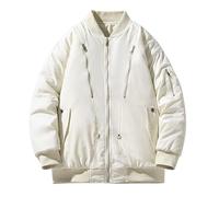 Doudoune Homme Longue Veste Matelassée Blouson Chaud, Manteau Courtes Grande Taille Zippée Matelassée Doudoune Homme Manches Longues Blousons Ultra Légère Rembourrée Casual