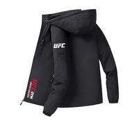 Doudoune Homme Ultimate Fight, Veste d'hiver légère-Veste d'été sans capuche, résistant au froid pour la saison Automne-hiver, Hiver(Black,4XL)