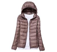 Doudoune Légère a Capuche Femme Duvet Veste Doudoune à Capuche Femme Legere Courte Manteau Doudoune Matelassée Pliable Fine Light Blouson Doudounes Legeres Courtes Mi Saison Hiver Chaudes Sport Kaki