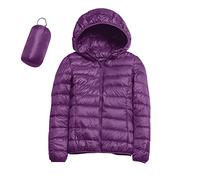 Doudoune Légère a Capuche Femme Duvet Vestes Doudoune à Capuche Courte Manteau Doudoune Matelassée Pliable Blouson Doudounes Legeres Courtes Mi Saison Hiver