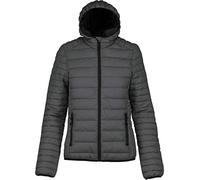 Doudoune légère Capuche Femme - Marl Dark Grey, XL, Femme