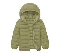 Doudoune légère et Chaude pour garçons Manteau d'hiver Coupe-Vent avec Capuche Parfait pour l'automne et Le début de l'hiver Durable et Confortable (Light Green, 9-10 Years)