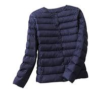 Doudoune Legere Femme Doudoune Légère Femme Fine Hiver Packable Puffer Jacket Veste Matelassée Blouson Matelassé Femme Grande Taille Parka Doudoune Duvet Plume Ultralight Femme Imperméable Marine M