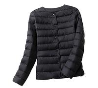 Doudoune Legere Femme Doudoune Légère Femme Fine Hiver Packable Puffer Jacket Veste Matelassée Blouson Matelassé Femme Grande Taille Parka Doudoune Duvet Plume Ultralight Femme Imperméable Noir XL