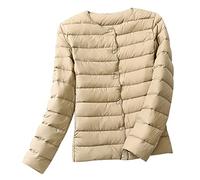 Doudoune Legere Femme Doudoune Légère Femme Fine Hiver Packable Puffer Jacket Veste Matelassée Blouson Matelassé Femme Grande Taille Parka Doudoune Duvet Plume Ultralight Femme Imperméable Kaki 4XL