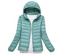 Doudoune Legere Femme Doudoune Légère Femme Hiver Veste Doudoune Capuche Fine Ultralight Femme Grande Taille Veste Matelassée Puffer Jacket Femme Blouson Doudoune Duvet Plume Oversize Femme Vert XL