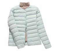 Doudoune Legere Femme Doudoune Légère Femme Hiver Veste Doudoune Fine Ultralight Femme Grande Taille Veste Matelassée Puffer Jacket Femme Blouson Doudoune Duvet Plume Chaude Oversize Femme Bleu 4XL