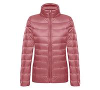 Doudoune Légère Femme Duvet Veste Doudoune Plume Ultra Light Femme Legere Courte Manteau Doudoune Matelassée Pliable Blouson Doudounes Legeres Courtes Mi Saison Hiver Chaudes Grande Taille Rose XL