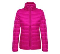 Doudoune Légère Femme Duvet Veste Doudoune Plume Ultra Light Femme Legere Courte Manteau Doudoune Matelassée Pliable Blouson Doudounes Legeres Courtes Mi Saison Hiver Chaudes Grande Taille Rose XL