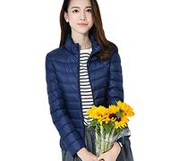 Doudoune Légère Femme Hiver Chaud Veste Grosse Parka Duvet Matelassée Fine Cintrée Grande Taille Manteau Plume Ultralight Oversize Marine XL
