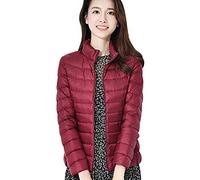 Doudoune Légère Femme Hiver Chaud Veste Grosse Parka Duvet Matelassée Fine Cintrée Grande Taille Manteau Plume Ultralight Oversize Rouge 7XL