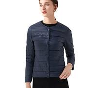 Doudoune Légère Femme Hiver Grande Taille Veste Matelassée Blouson Puffer Down Jacket Duvet Ultralight Chaude Plume Cintrée Oversize Mi Saison Marine