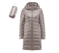 Doudoune Légère Femme Hiver Veste à Capuche Pliable Fine Ultralight Grande Taille Puffer Jacket Blouson Duvet Plume Oversize Doudounes de Randonnée