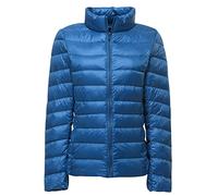 Doudoune Légère Femme Hiver Veste Fine Ultralight Grande Taille Matelassée Puffer Jacket Blouson Duvet Plume Cintrée Oversize Bleu 4XL