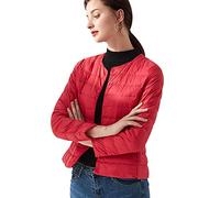 Doudoune Légère Femme Legere Fine Femme Hiver Grande Taille Veste Matelassée Blouson Doudoune Femme Puffer Down Jacket Doudoune Duvet Ultralight Chaude Plume Cintrée Oversize Femme Mi Saison Rouge