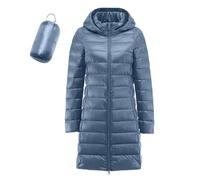 Doudoune Légère Femme Longue Manteau Hiver Imperméable Capuche Ultralight Matelassé Grande Taille Puffer Jacket Blouson Duvet Oversize Doudounes de Randonnée