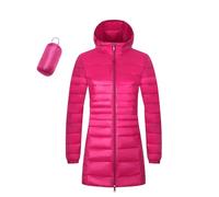 Doudoune Légère Femme Longue Veste Matelassée Femme Manteau Duvet Veste Chaude d'hiver Blouson Zippé Capuche Matelassée Doudoune Elégant Outercoat avec Poches