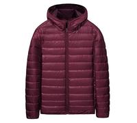 Doudoune Legere Homme Veste a Capuche Parka Hiver, Doudoune Homme Casual Coupe-Vent Épais Épaissir Manteau À Capuche Blousons Matelassée Zipper Basique Jacket Coupe Ajustée Couleur Unie
