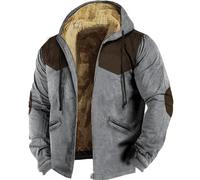 Doudoune Legere Homme Veste Matelassée Manteau Hiver Chaud, Vestes Matelassée Couleur Unie Basique Blousons Homme, À Capuche Zipper Doudoune Coupe Ajustée Manteau Épais Épaissir Coupe-Vent Casual